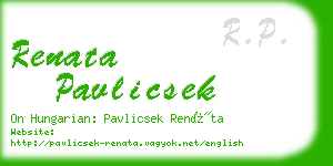 renata pavlicsek business card